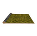 Sideview of Abstract Yellow Modern Rug, abs4913yw