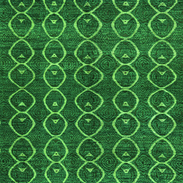 Square Machine Washable Abstract Green Modern Area Rugs, wshabs4913grn