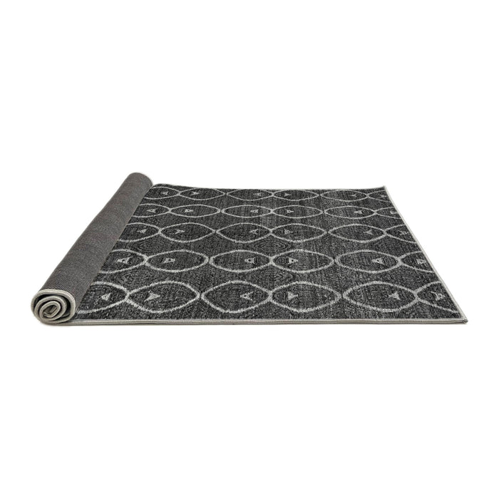 Sideview of Abstract Gray Modern Rug, abs4913gry