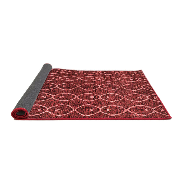 Abstract Red Modern Area Rugs