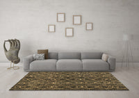 Machine Washable Abstract Brown Modern Rug, wshabs4913brn