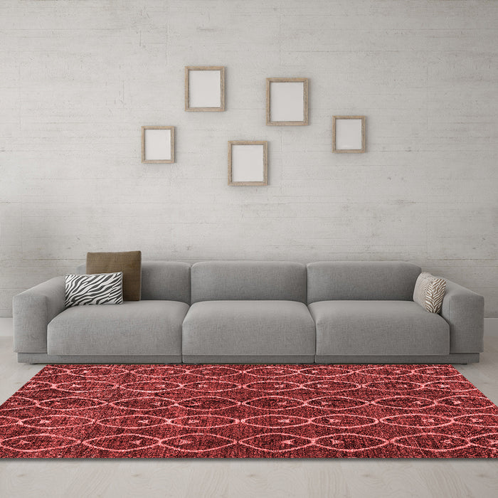 Modern Red Washable Rugs