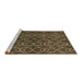 Sideview of Machine Washable Abstract Brown Modern Rug, wshabs4913brn