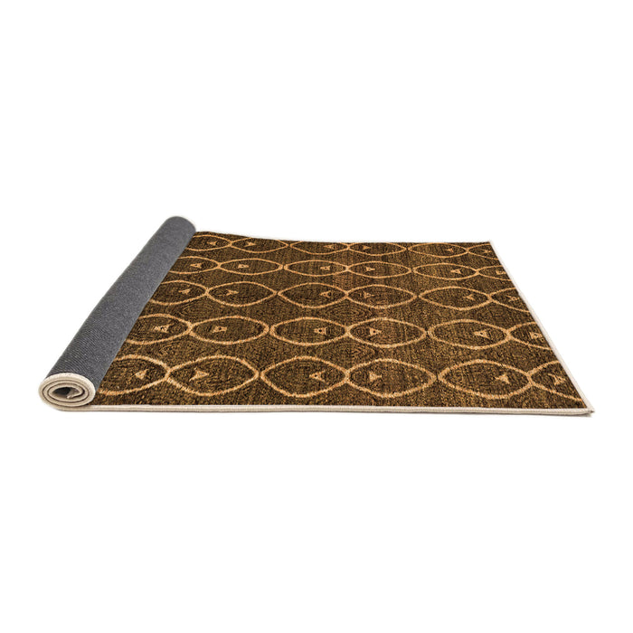 Sideview of Abstract Orange Modern Rug, abs4913org
