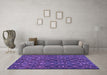 Machine Washable Abstract Purple Modern Area Rugs in a Living Room, wshabs4913pur