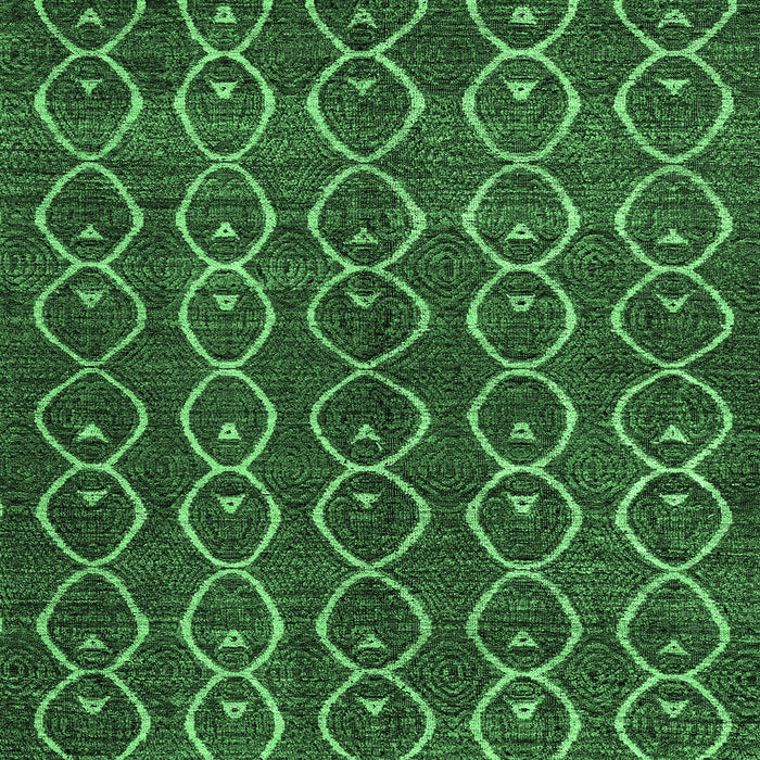Square Abstract Emerald Green Modern Rug, abs4913emgrn