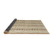 Sideview of Abstract Orange Brown Modern Rug, abs4914