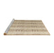 Sideview of Machine Washable Abstract Orange Brown Rug, wshabs4914