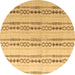 Round Machine Washable Abstract Brown Modern Rug, wshabs4914brn