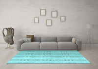 Machine Washable Abstract Light Blue Modern Rug, wshabs4914lblu