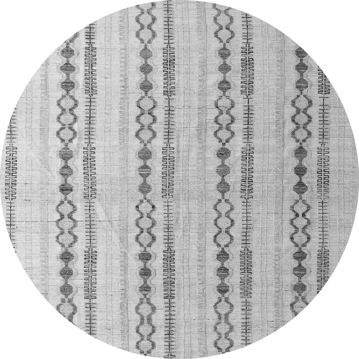 Round Abstract Gray Modern Rug, abs4914gry
