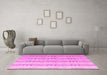 Machine Washable Abstract Pink Modern Rug in a Living Room, wshabs4914pnk