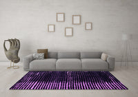 Machine Washable Abstract Purple Modern Rug, wshabs4915pur