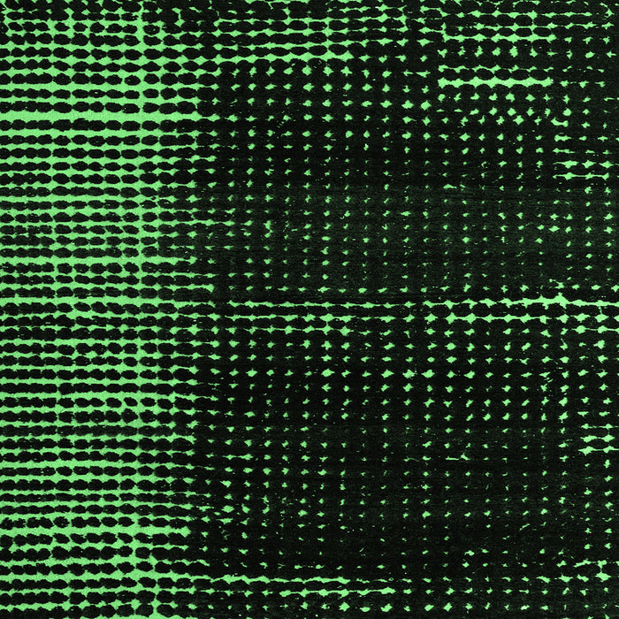 Square Abstract Emerald Green Modern Rug, abs4915emgrn