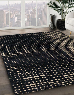 Machine Washable Abstract Gray Rug in a Family Room, wshabs4915