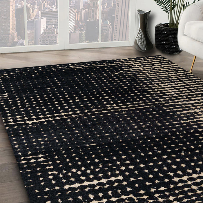Machine Washable Abstract Gray Rug in a Family Room, wshabs4915