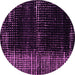 Round Abstract Pink Modern Rug, abs4915pnk