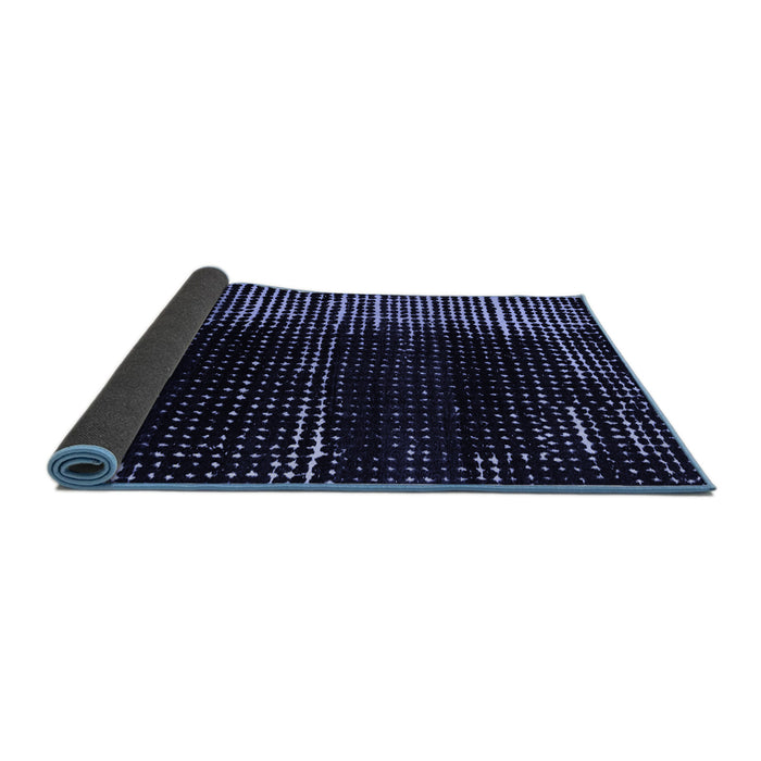 Sideview of Abstract Blue Modern Rug, abs4915blu