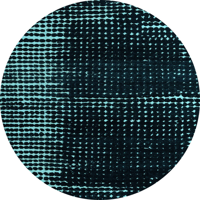 Round Machine Washable Abstract Light Blue Modern Rug, wshabs4915lblu