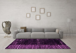 Machine Washable Abstract Pink Modern Rug in a Living Room, wshabs4915pnk