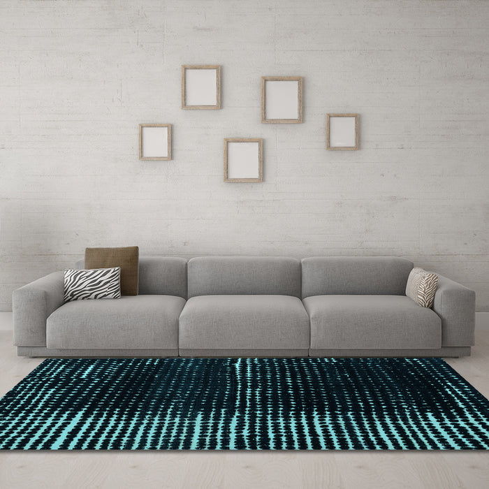 Machine Washable Abstract Light Blue Modern Rug in a Living Room, wshabs4915lblu
