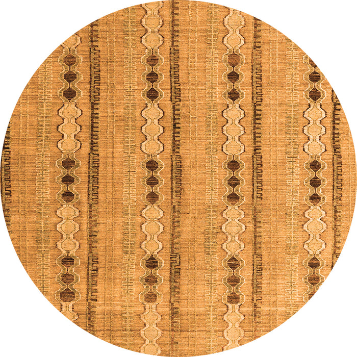 Round Abstract Orange Modern Rug, abs4916org