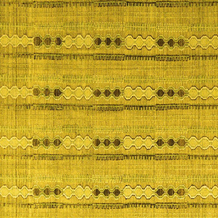 Square Abstract Yellow Modern Rug, abs4916yw