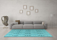 Machine Washable Abstract Light Blue Modern Rug, wshabs4916lblu