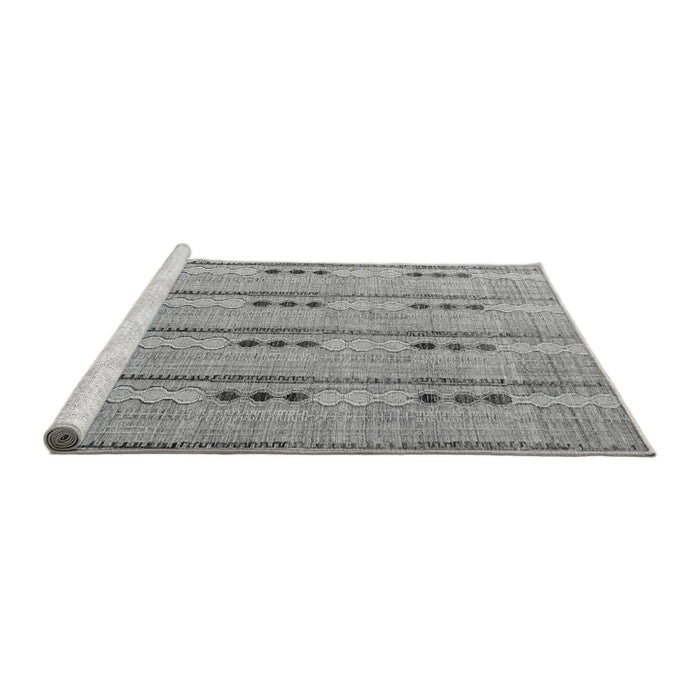Sideview of Machine Washable Abstract Gray Modern Rug, wshabs4916gry