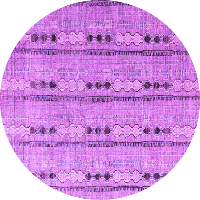 Round Abstract Purple Modern Rug, abs4916pur