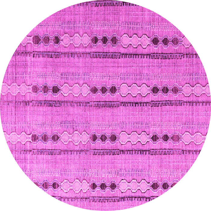 Round Machine Washable Abstract Pink Modern Rug, wshabs4916pnk