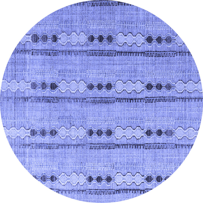Round Machine Washable Abstract Blue Modern Rug, wshabs4916blu