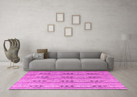 Machine Washable Abstract Pink Modern Rug, wshabs4916pnk