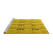 Sideview of Machine Washable Abstract Yellow Modern Rug, wshabs4916yw