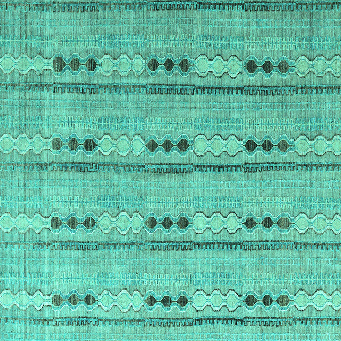 Square Machine Washable Abstract Turquoise Modern Area Rugs, wshabs4916turq