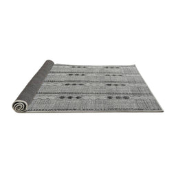 Sideview of Abstract Gray Modern Rug, abs4916gry