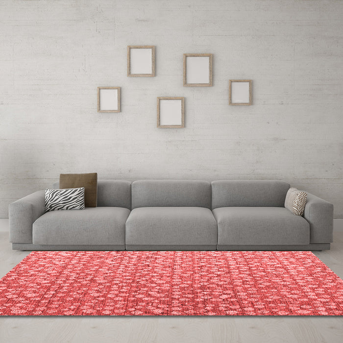 Modern Red Washable Rugs