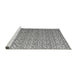 Sideview of Machine Washable Abstract Gray Modern Rug, wshabs4917gry