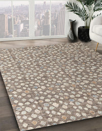 Abstract Tan Brown Modern Rug, abs4917