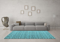 Machine Washable Abstract Light Blue Modern Rug, wshabs4917lblu