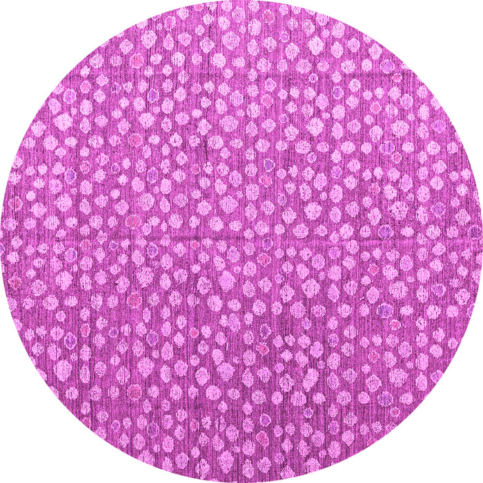 Round Machine Washable Abstract Pink Modern Rug, wshabs4917pnk