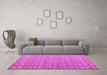 Machine Washable Abstract Pink Modern Rug in a Living Room, wshabs4917pnk