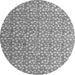 Round Machine Washable Abstract Gray Modern Rug, wshabs4917gry