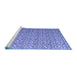 Sideview of Machine Washable Abstract Blue Modern Rug, wshabs4917blu