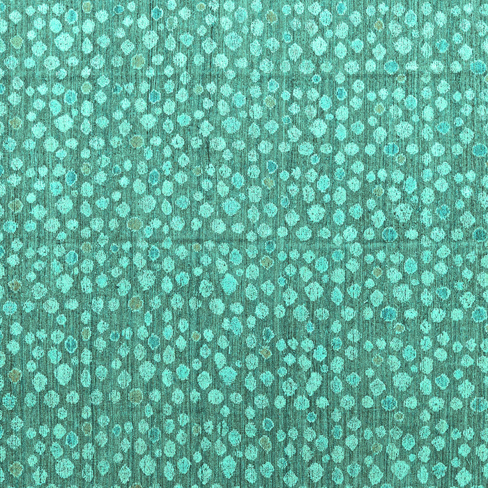 Square Abstract Turquoise Modern Rug, abs4917turq