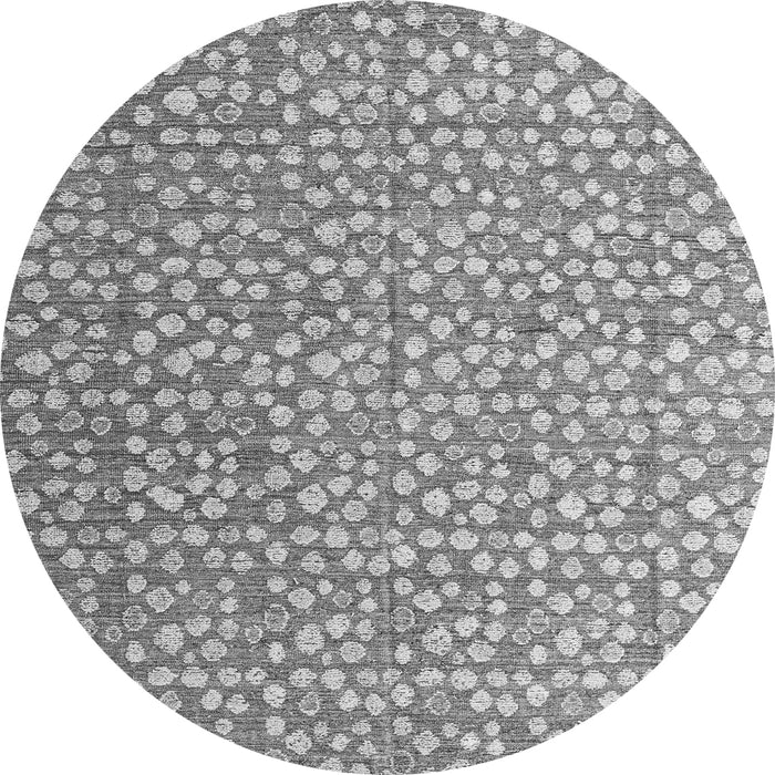 Round Abstract Gray Modern Rug, abs4917gry