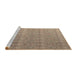 Sideview of Machine Washable Abstract Brown Sugar Brown Rug, wshabs4918