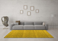 Machine Washable Abstract Yellow Modern Rug, wshabs4918yw