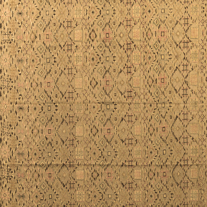 Square Abstract Brown Modern Rug, abs4918brn