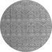 Round Machine Washable Abstract Gray Modern Rug, wshabs4918gry